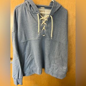 Gap lace up hooded sweatshirt